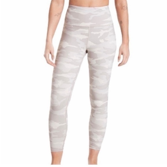 Athleta Pants - Athleta Elation Gray Camo 7/8 Tight Leggings SZ MED TALL